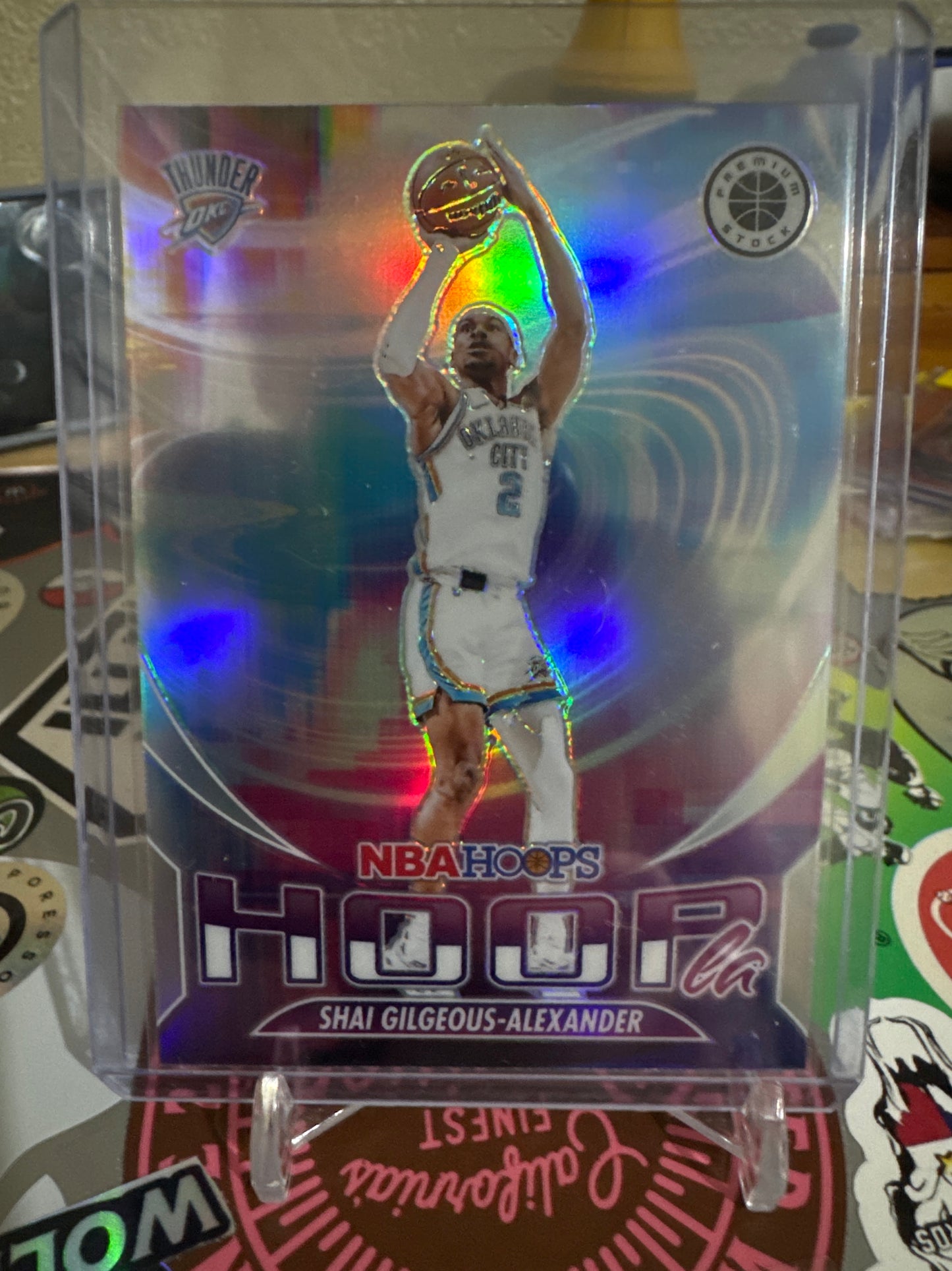 2023 Panini Hoops Premium Stock- Hoop La #4 Shai Gilgeous-Alexander l- True Silver Parallel