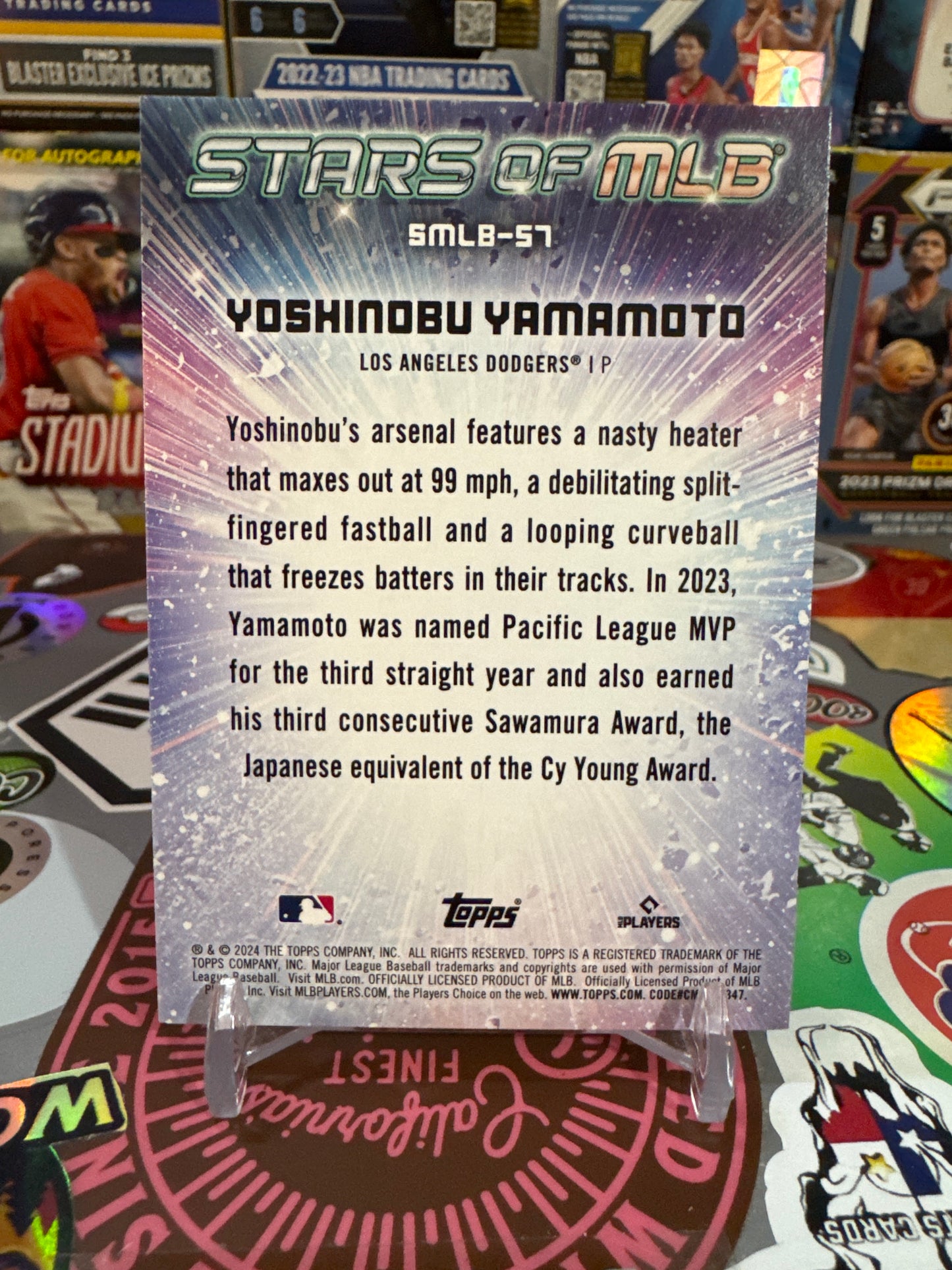 2024 Topps Stars of the MLB #SMLB-57 Yoshinobu Yamamoto. RC