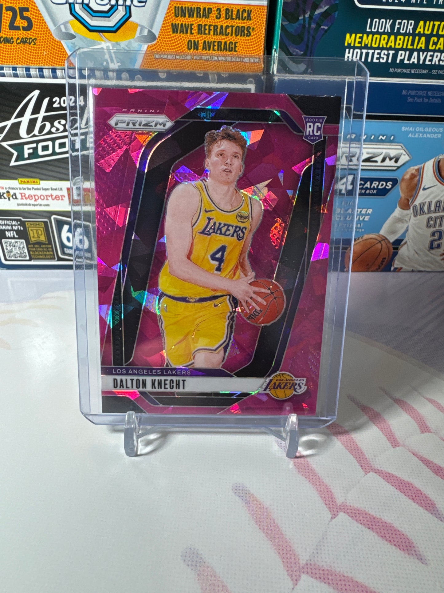 2024 Panini Prizm #238 Dalton Knecht RC- Pink Ice Prizm Parallel