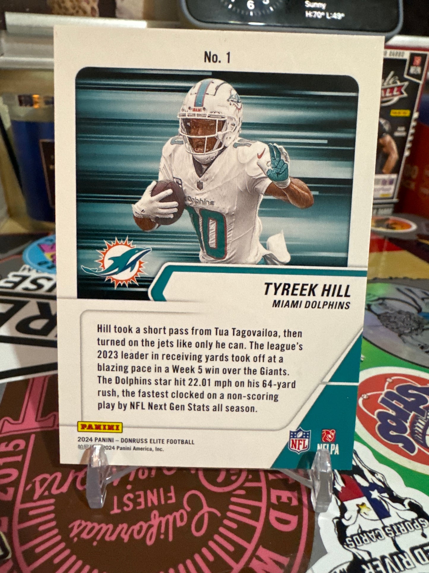 2024 Donruss Elite Full Throttle #1 Tyreek Hill