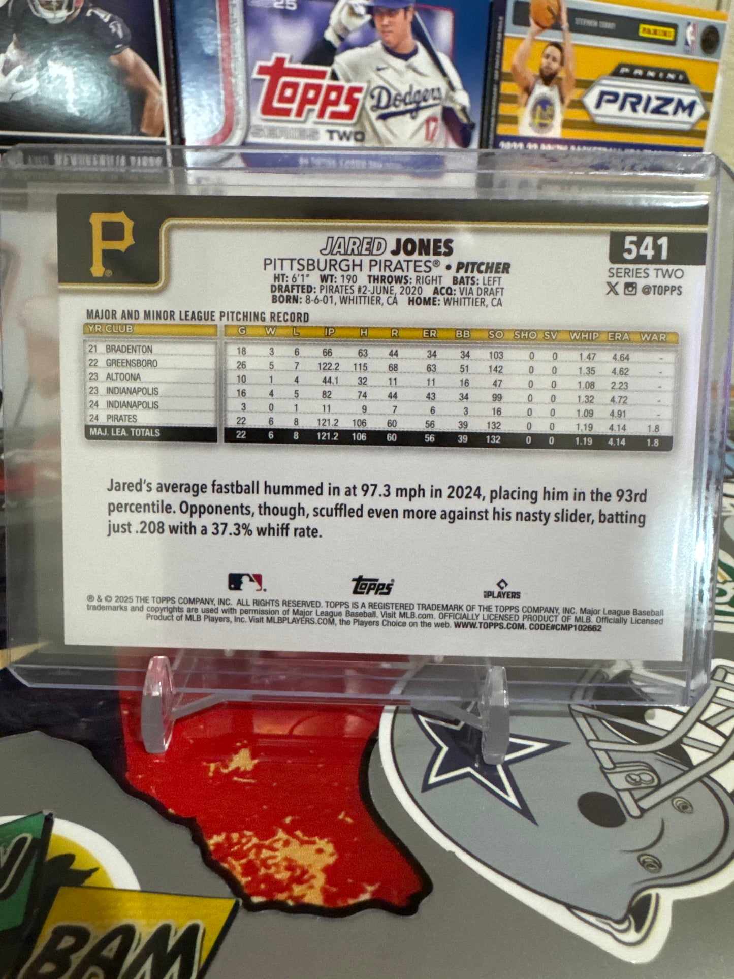 2025 Topps Series 2 Future Stars #541 Jared Jones- Holiday Sun Parallel
