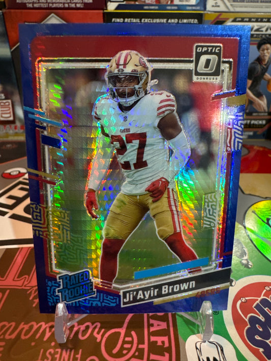 2023 Donruss Optic Rated Rookie #290 Ji’Ayir Brown- Blue Hyper