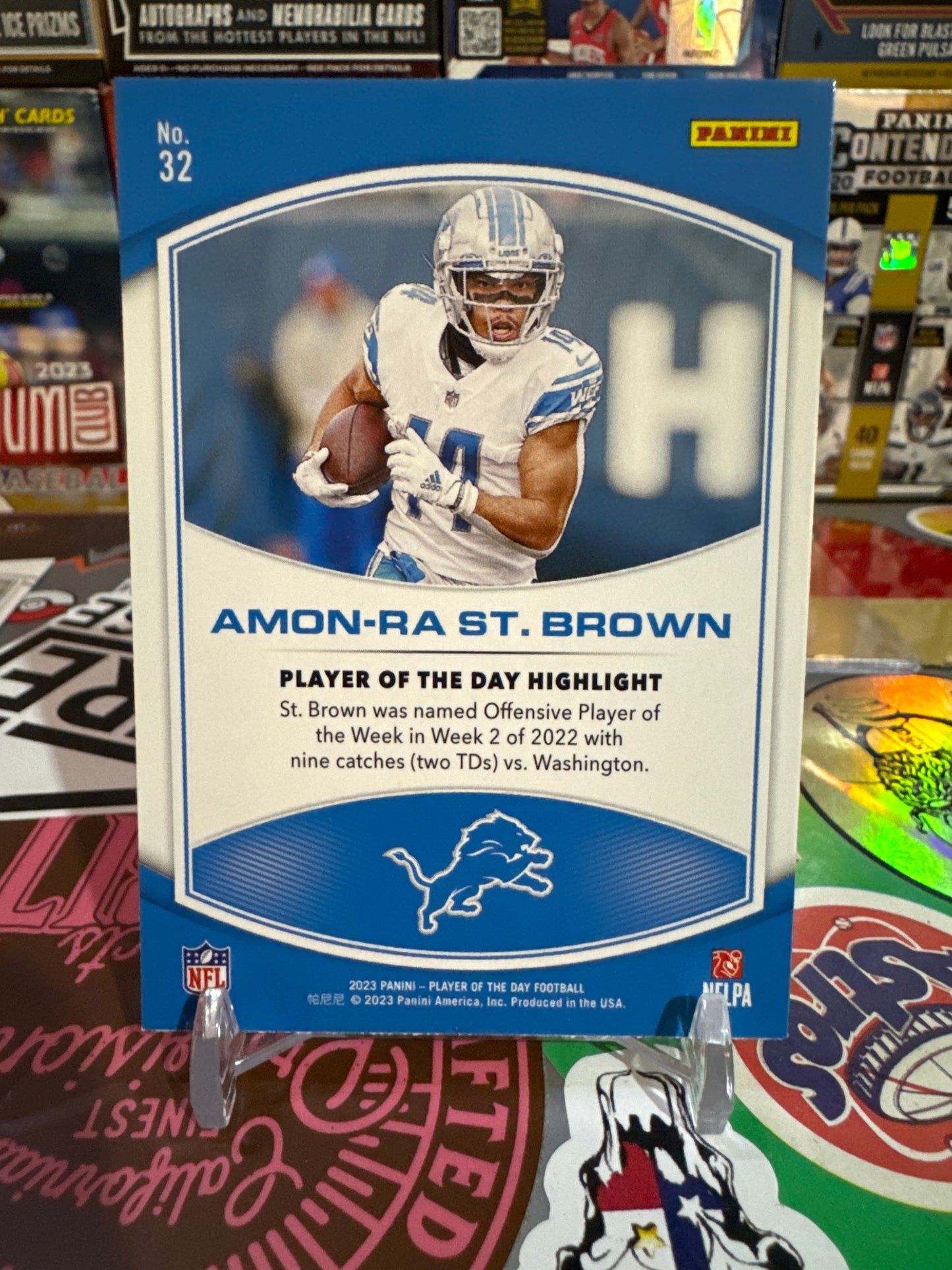 2023 Panini Football player of the day #32 Amon-Ra St.Brown