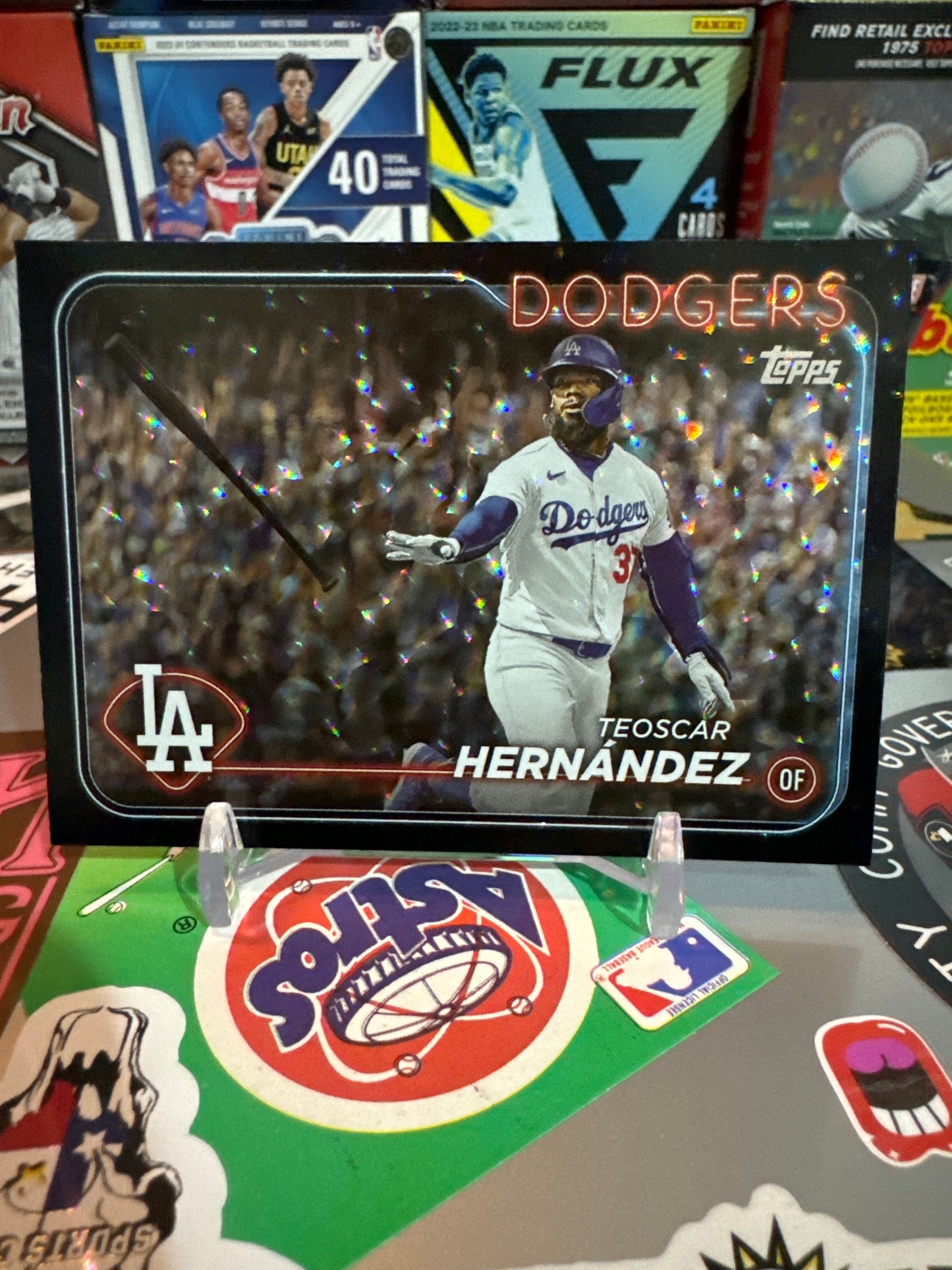 2024 Topps Series 2 #619 Teoscar Hernandez Black border Rainbow Foil