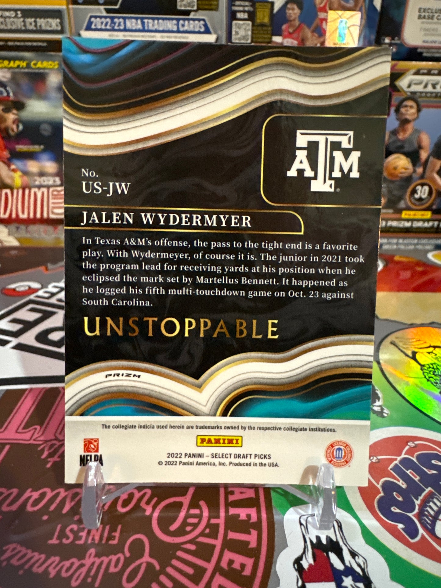 2022 Panini Select draft picks Unstoppable #US-JW Jalen Wydermyer- Unstoppable Silver Parallel