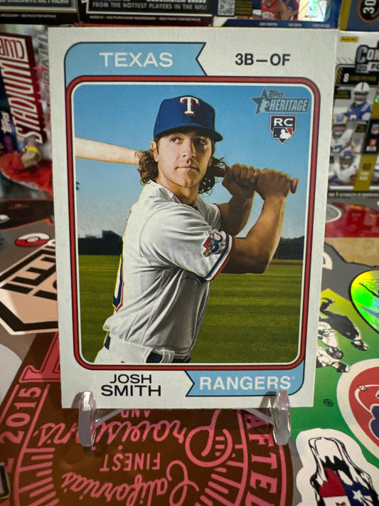 2023 Topps Heritage #384 Josh Smith. RC Texas Rangers