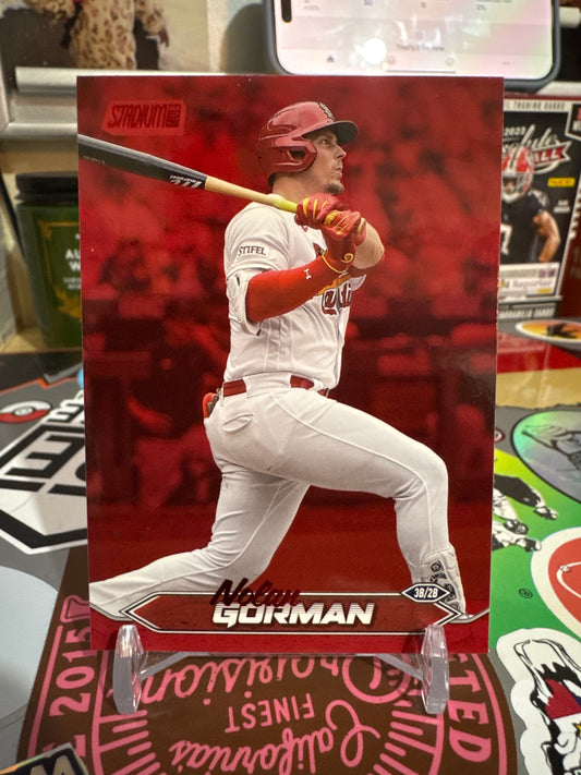 2024 Topps Stadium Club #277 Nolan Gorman- Red Foil Parallel (color match)