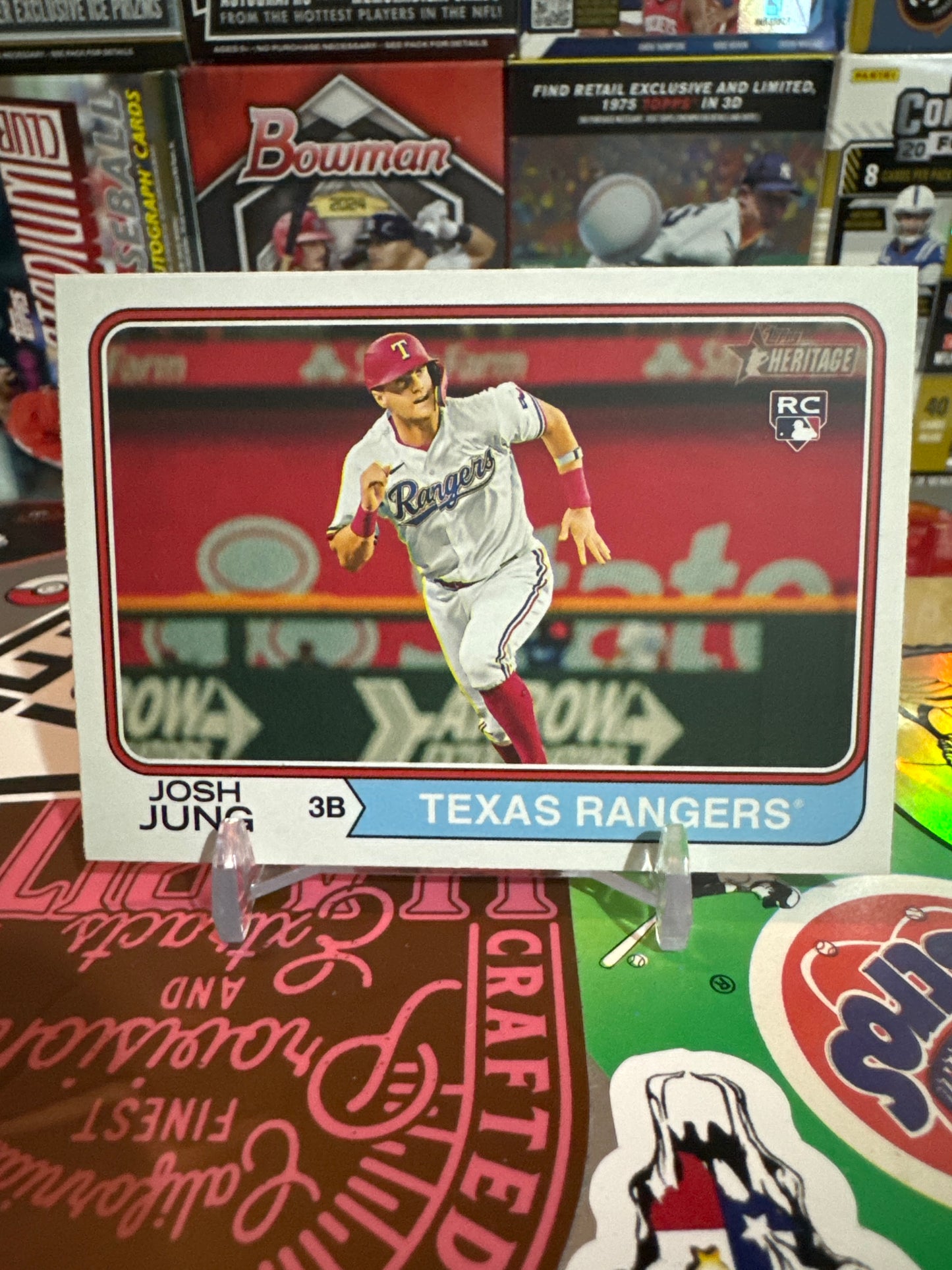 2023 Topps Heritage #512 Josh Jung. RC Texas Rangers