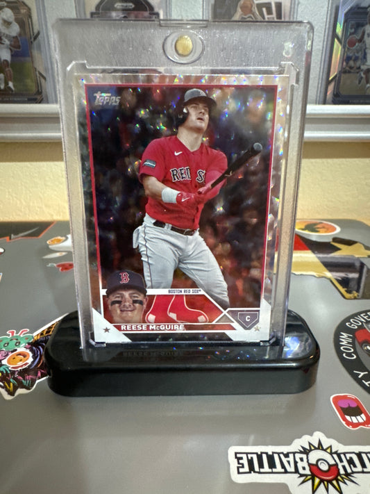 2023 Topps Update Reese McGuire #US115. Rainbow foil sparkle.