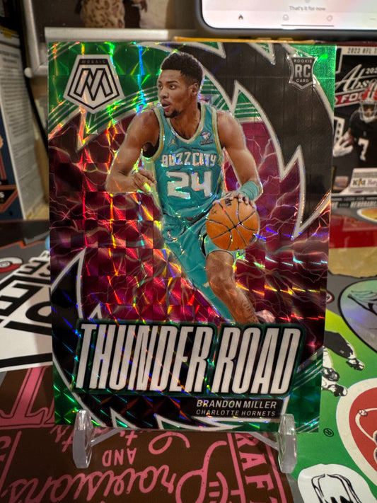 2023 Panini Mosaic Thunder Road #19 Brandon Miller RC- Green Mosaic Foil Parallel